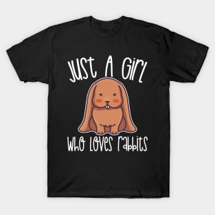 Just A Girl Who Loves Rabbits Gift graphic T-Shirt